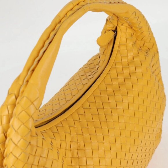 BOTTEGA VENETA INTRECCIATO Hobo Bag Leather Yellow - Picture 6 of 16